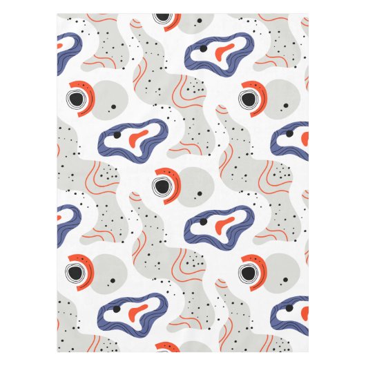 Stylish Swirls and Curbs Abstract Pattern Tafelkleed (Voorkant)