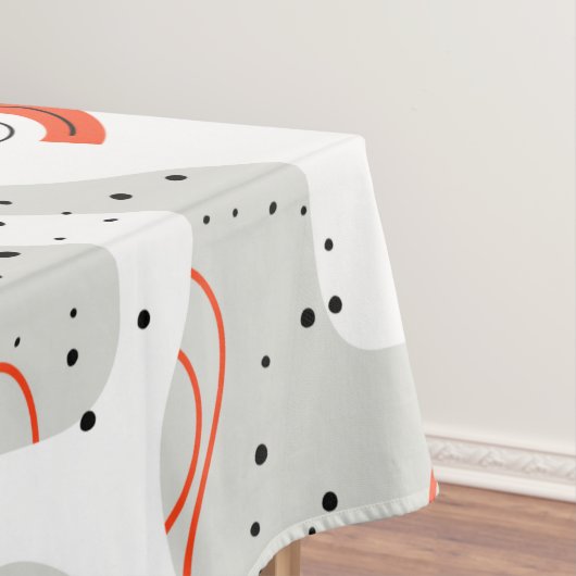 Stylish Swirls and Curbs Abstract Pattern Tafelkleed (Voorbeeld)