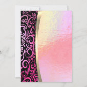 Stylish Swirls Glas, High Heels, Retirement Kaart (Achterkant)