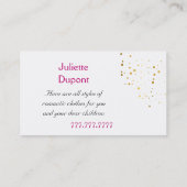 Stylish Tailor Dressmaker Gold trouwsalon Busin Visitekaartje (Achterkant)