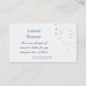 Stylish Tailor Dressmaker Gold trouwsalon Busin Visitekaartje (Achterkant)