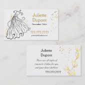 Stylish Tailor Dressmaker Gold trouwsalon Visitekaartje (Voorkant / Achterkant)