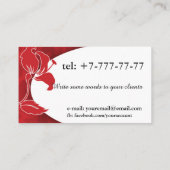 Stylish Tailor Dressmaker red Visitekaartje (Achterkant)