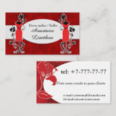 Stylish Tailor Dressmaker red Visitekaartje (Voorkant / Achterkant)