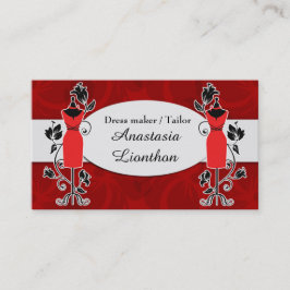 Stylish Tailor Dressmaker red Visitekaartje