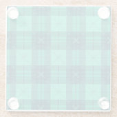 Stylish Tartan Plaid Green  Glazen Onderzetter (Achterkant)