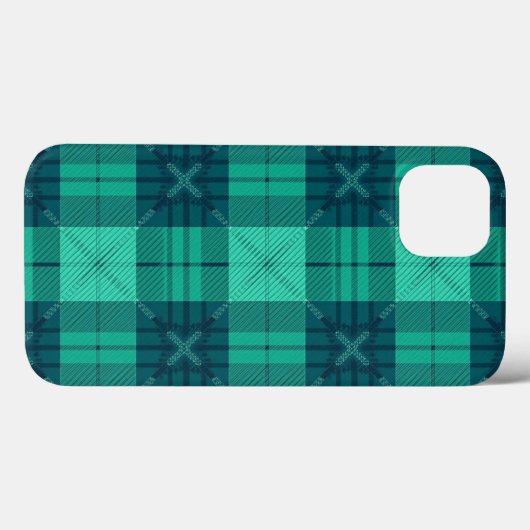 Stylish Tartan Plaid Green iPhone / iPad case (Achterkant (horizontaal))