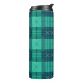 Stylish Tartan Plaid Green  Thermosbeker (Gedraaid links)