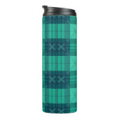Stylish Tartan Plaid Green  Thermosbeker (Geroteerd rechts)