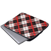 Stylish Tartan Plaid Red and Black Electronics Bag Laptop Sleeve (Voorkant onderkant)