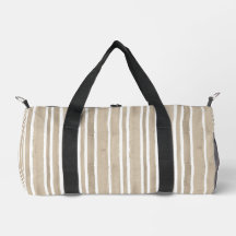 Stylish Taupe Hand Painted Striped Yoga Exercise