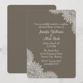 Stylish Taupe Wedding Rehearsal Dinner Invitation Kaart (Voorkant / Achterkant)