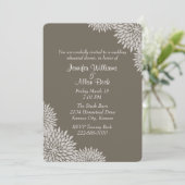 Stylish Taupe Wedding Rehearsal Dinner Invitation Kaart (Staand voorkant)