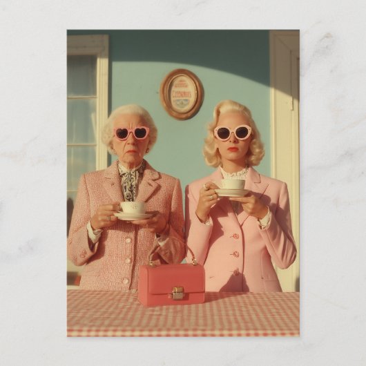 Stylish Tea Time Duo Briefkaart (Voorkant)