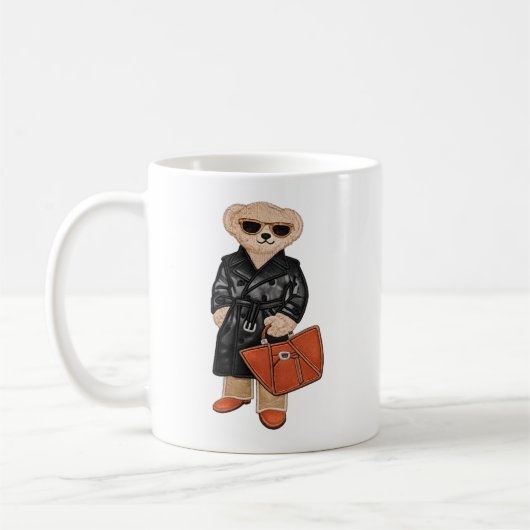 Stylish Teddy Bear Chic Trench Coat Bear Mug Koffiemok (Links)
