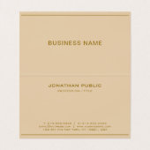 Stylish Template Gold Text Chocolate Brown Folded Visitekaartje (Binnenkant ongevouwen)