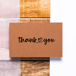  Stylish Thank You Script Heart Rubberstempel