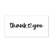  Stylish Thank You Script Heart Rubberstempel (Afrduk)