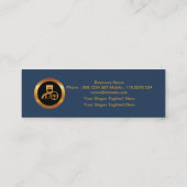 Stylish Three Chauffeur Icons Limousine Service Mini Visitekaartje (Achterkant)