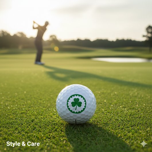 Stylish Three Leaf Clover Design Premium Golfballen