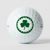 Stylish Three Leaf Clover Design Premium Golfballen (Voorkant)