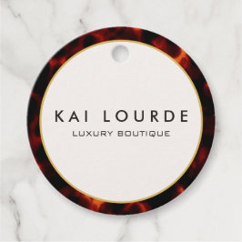 Stylish Tortoiseshell Chic Luxury Bedankjes Labels