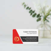 Stylish Trapezium Layer Business Owners Visitekaartje (Staand voorkant)