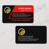 Stylish Trapezium Layers Business Owner Visitekaartje (Voorkant / Achterkant)