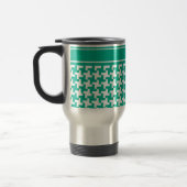 Stylish Travel Mug, Emerald Green Dogtooth Check Reisbeker (Links)