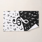 Stylish Treble Clef Wave Black and White Bad Handdoek (Handdoek)