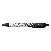 Stylish Treble Clef Wave Black and White Zwarte Inkt Pen (Bodem)