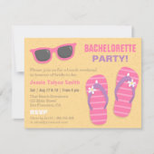 Stylish Trendy Beach Weekend Bachelorette Party Kaart (Voorkant)