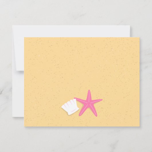 Stylish Trendy Beach Weekend Bachelorette Party Kaart (Achterkant)