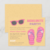 Stylish Trendy Beach Weekend Bachelorette Party Kaart (Voorkant / Achterkant)