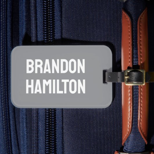 Stylish Trendy Black Out Modern Minimalist Simple Bagagelabel (Voorkant Insitu 4)