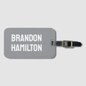 Stylish Trendy Black Out Modern Minimalist Simple Bagagelabel (Voorkant (horizontaal))