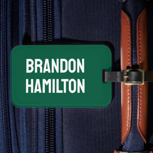 Stylish Trendy Black Out Modern Minimalist Simple Bagagelabel (Voorkant Insitu 4)