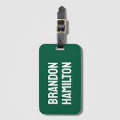 Stylish Trendy Black Out Modern Minimalist Simple Bagagelabel (Voorkant (verticaal))