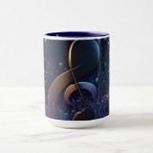 Stylish Trendy Blue Musical Notes Mok (Midden)