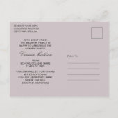 Stylish Trendy Chic 3 Photo Burgundy Afstuderen Briefkaart (Achterkant)