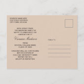 Stylish Trendy Chic 3 Photo Taupe Beige Afstuderen Briefkaart (Achterkant)
