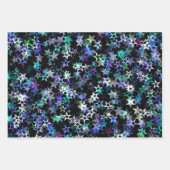 Stylish Trendy Cluster van Stars Theme Blue Paars Inpakpapier Vel (Voorkant)