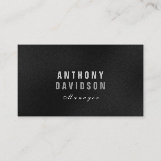 Stylish Trendy Grey Huge Letters Visitekaartje (Voorkant)