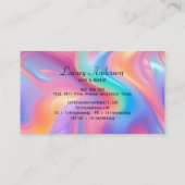 Stylish Trendy groovy neon faux holograpic Visitekaartje (Achterkant)