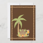 Stylish Tropical Hawaiian Luau Party Kaart (Achterkant)