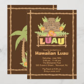 Stylish Tropical Hawaiian Luau Party Kaart (Voorkant / Achterkant)