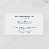 Stylish Turquoise Chevron Visitekaartjes (Achterkant)