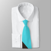 Stylish Turquoise en Brown Monogram Stropdas (Gebonden)