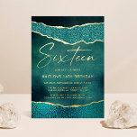 Stylish Turquoise Geoed Agate 16th Birthday Real Folie Uitnodiging<br><div class="desc">Geniet in stijl met deze elegante en zeer trendy echte folie drukte op 16e verjaardag uitnodigingen. Het ontwerp is gemakkelijk te personaliseren met uw speciale gebeurtenisformulering en uw gasten zullen enthousiast zijn wanneer zij deze geweldige uitnodigingen ontvangen.</div>