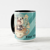 Stylish Two-Tone Panda Coffee Mug Mok (Voorkant links)